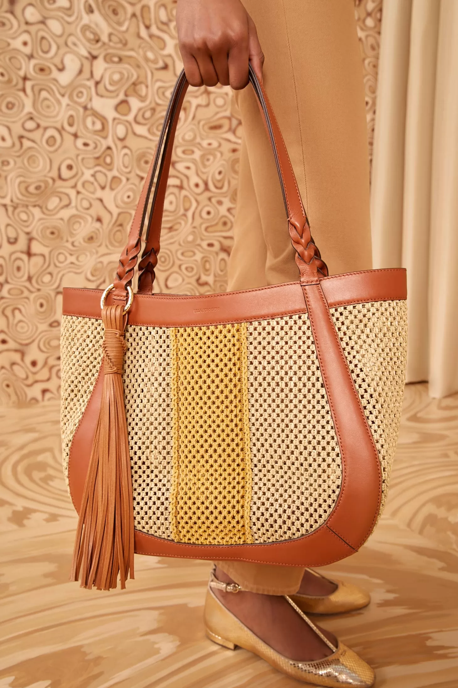 Online Ulla Johnson Albers East West Tote Raffia Stripe