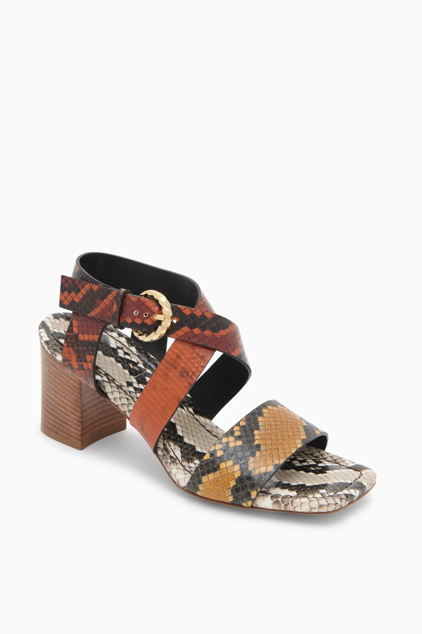 Discount Ulla Johnson Ameline Mid Heel Python Colorblock