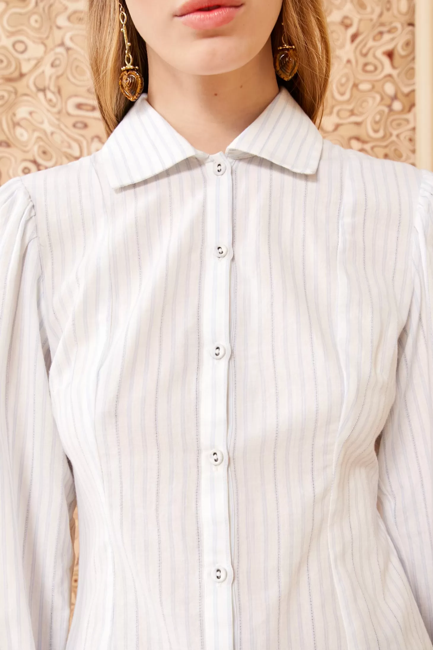 Clearance Ulla Johnson Arden Blouse Sky Stripe