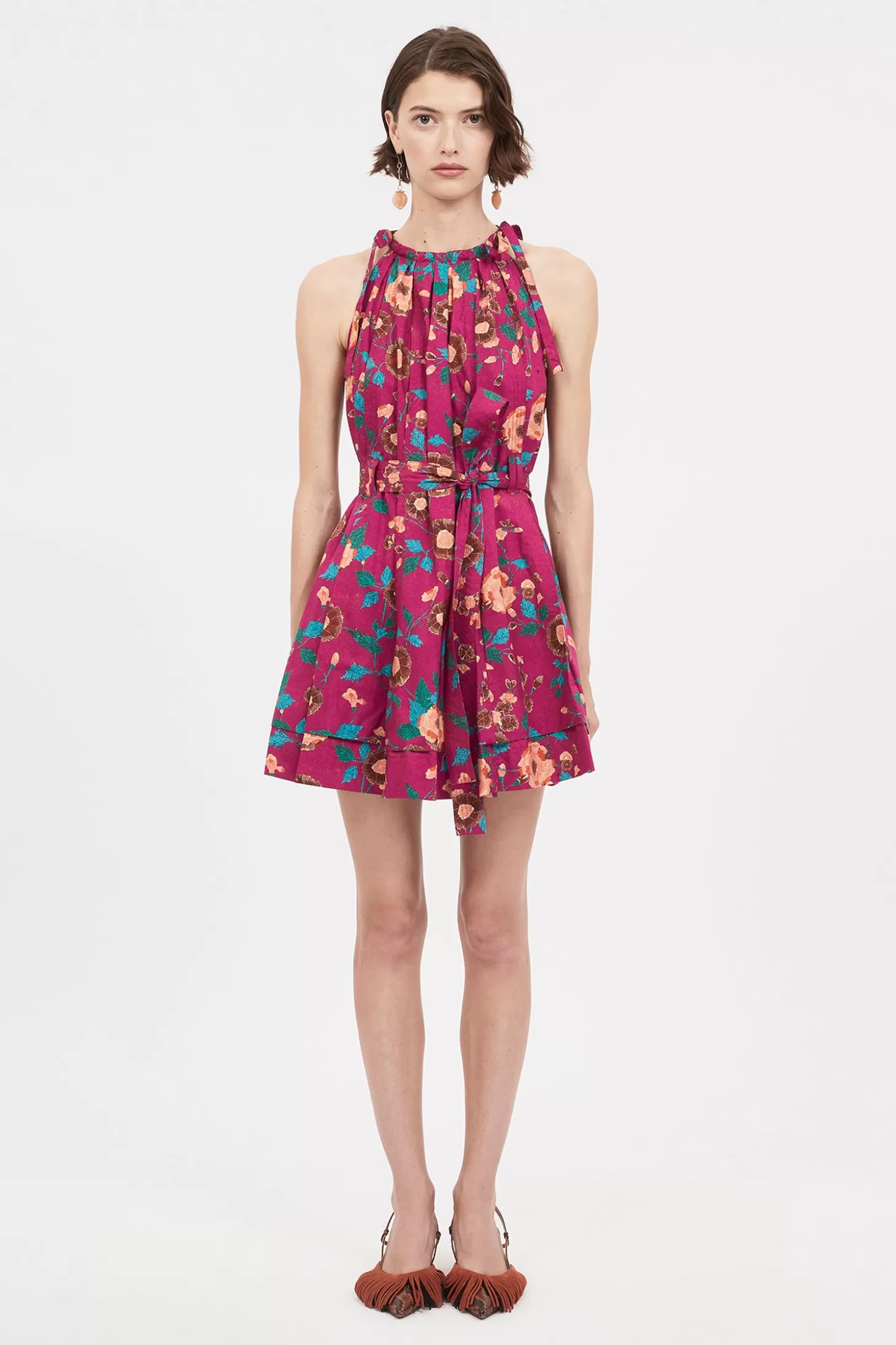 Sale Ulla Johnson Brienne Dress Ruby Flora