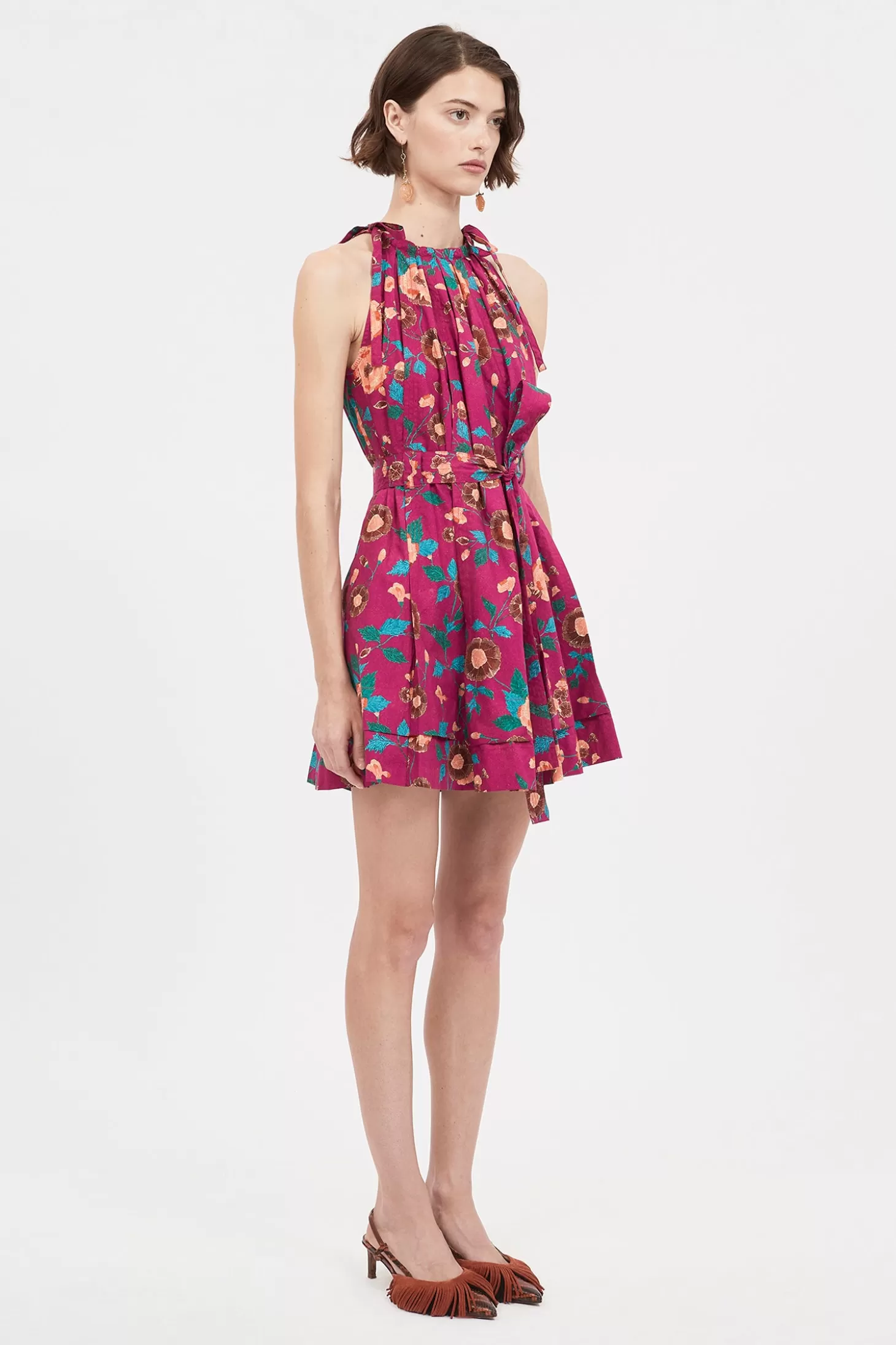 Sale Ulla Johnson Brienne Dress Ruby Flora