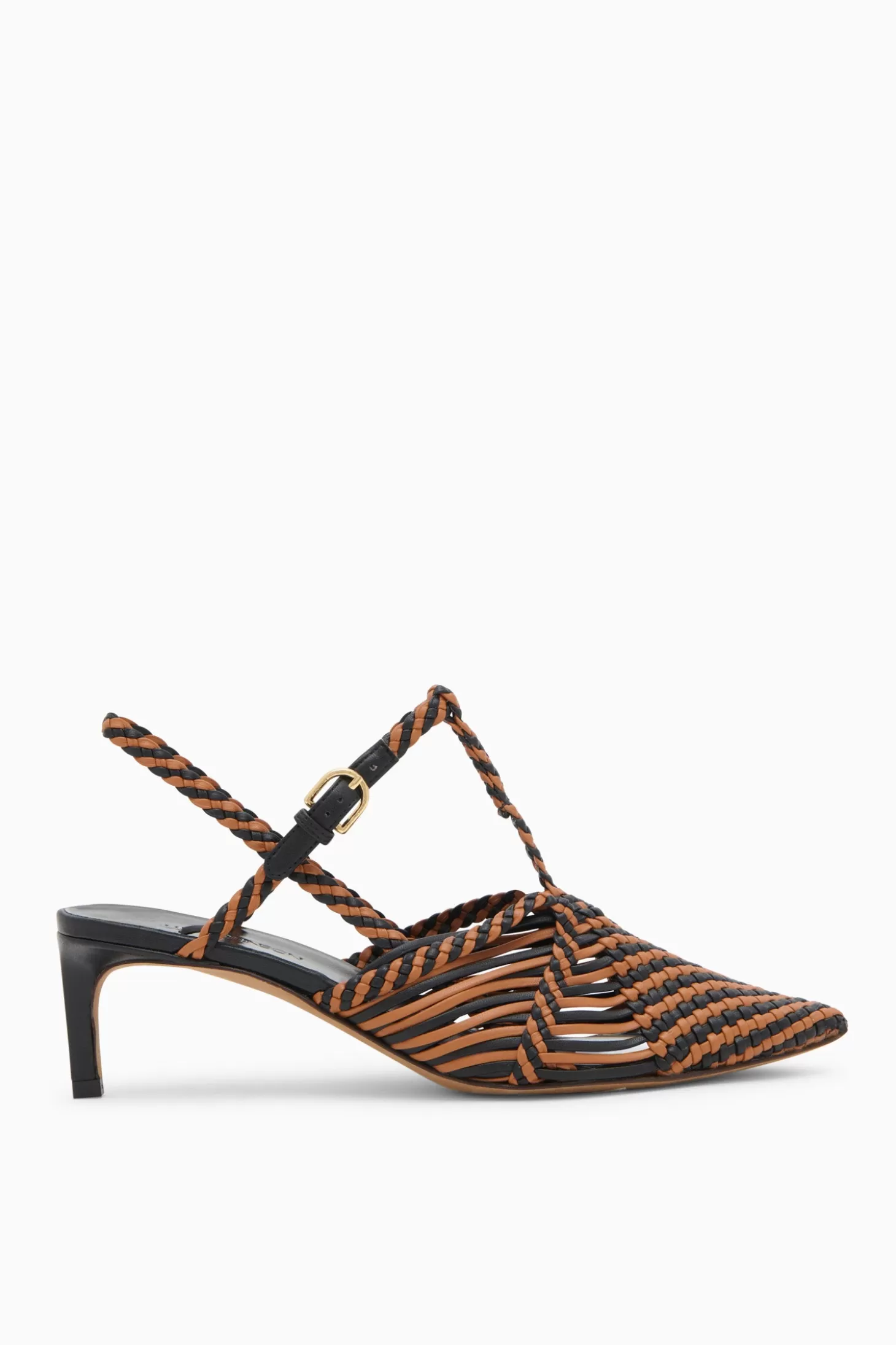 Outlet Ulla Johnson Celia Kitten Heel Noir Colorblock