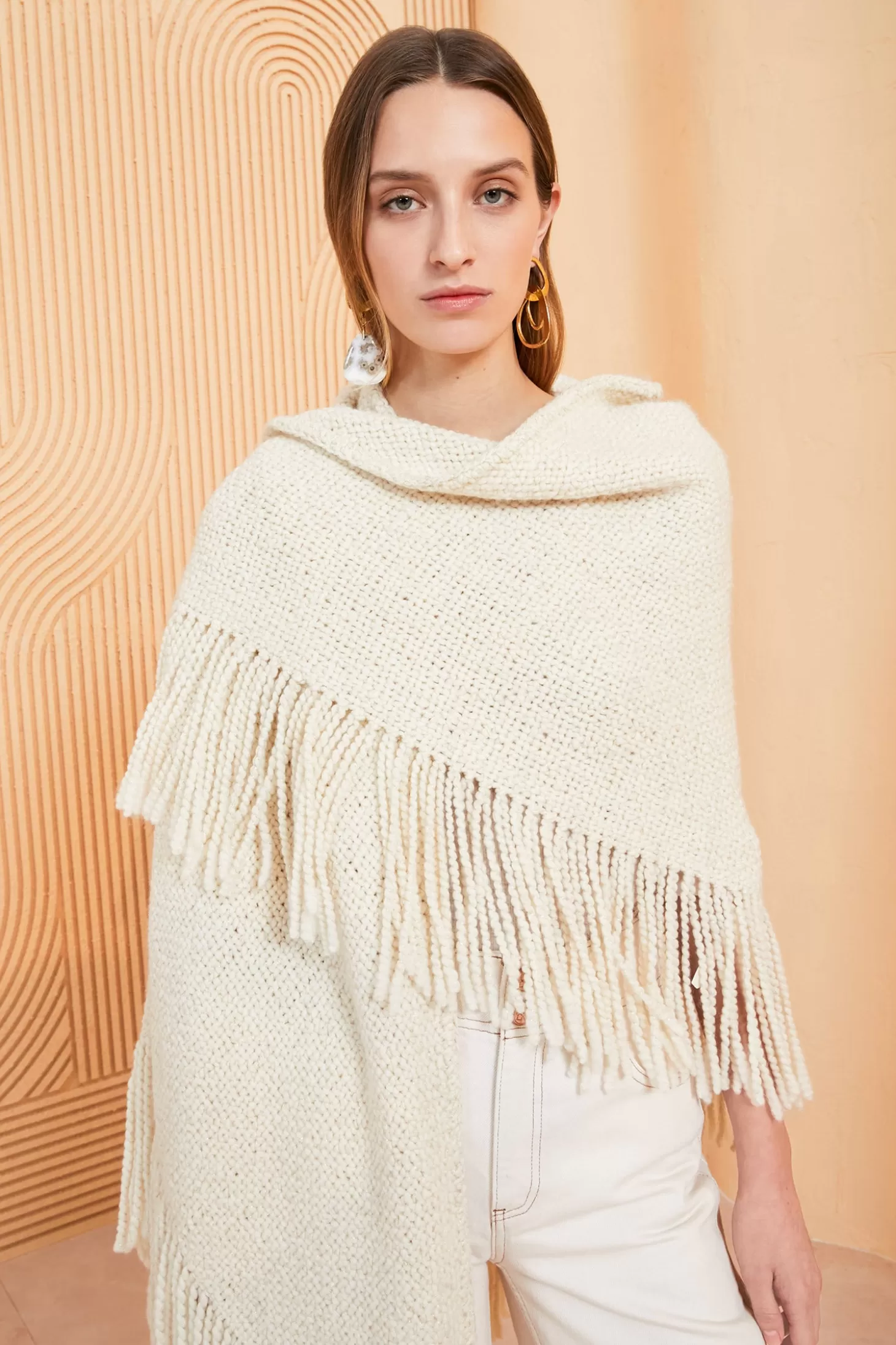 New Ulla Johnson Martina Shawl Cream