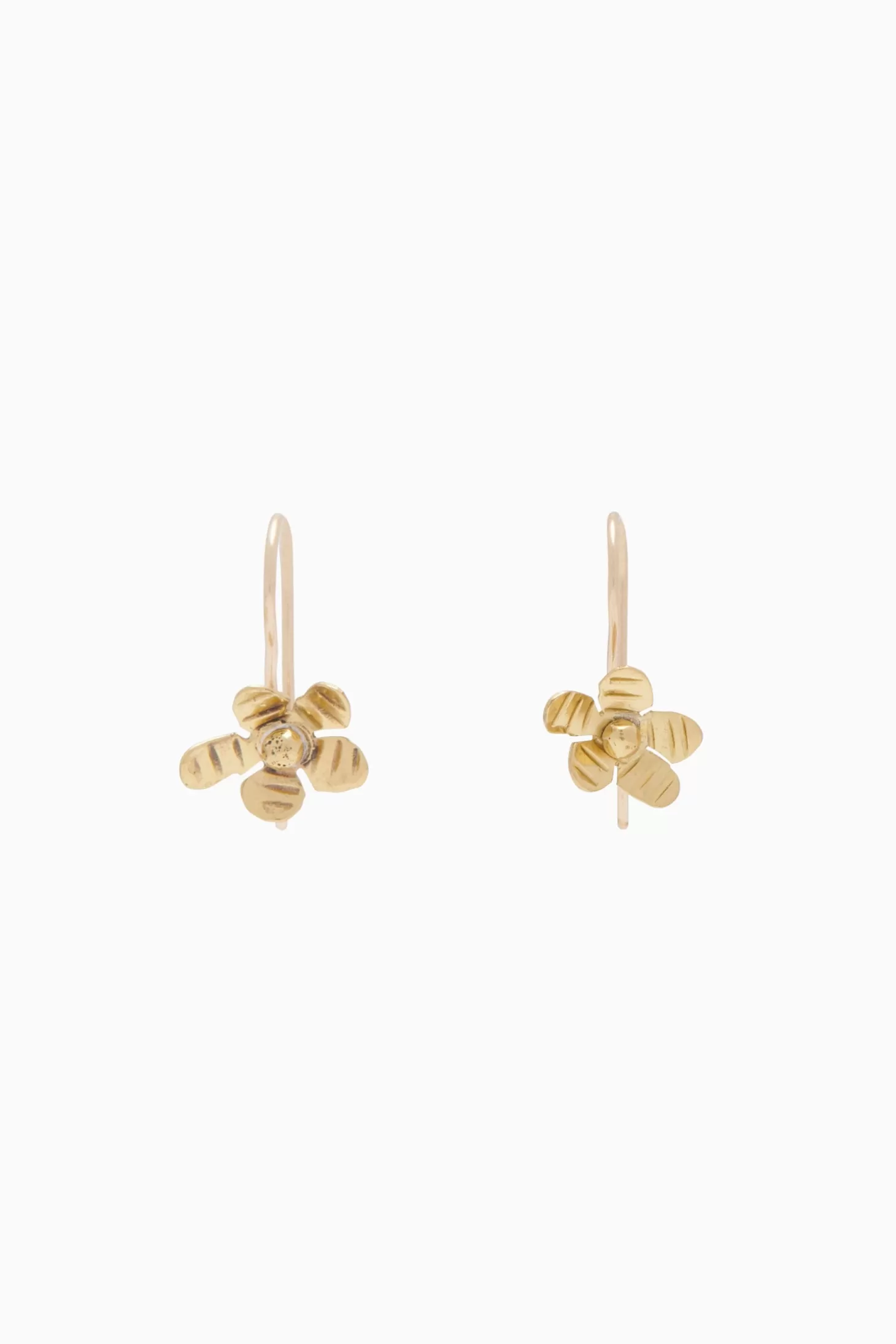 Store Ulla Johnson Mini Flower Drop Earring Brass