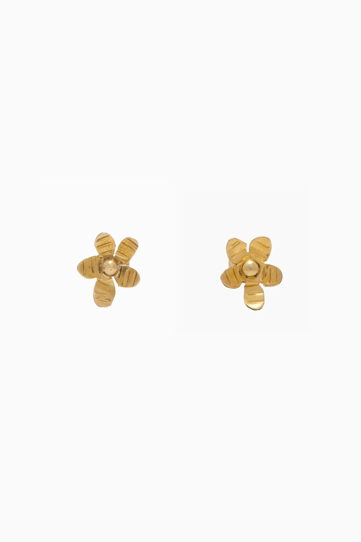 New Ulla Johnson Mini Flower Stud Earring Brass