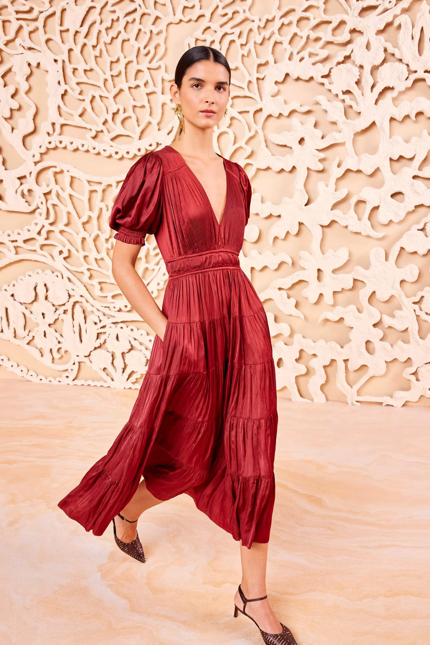 Online Ulla Johnson Mirabelle Dress Claret