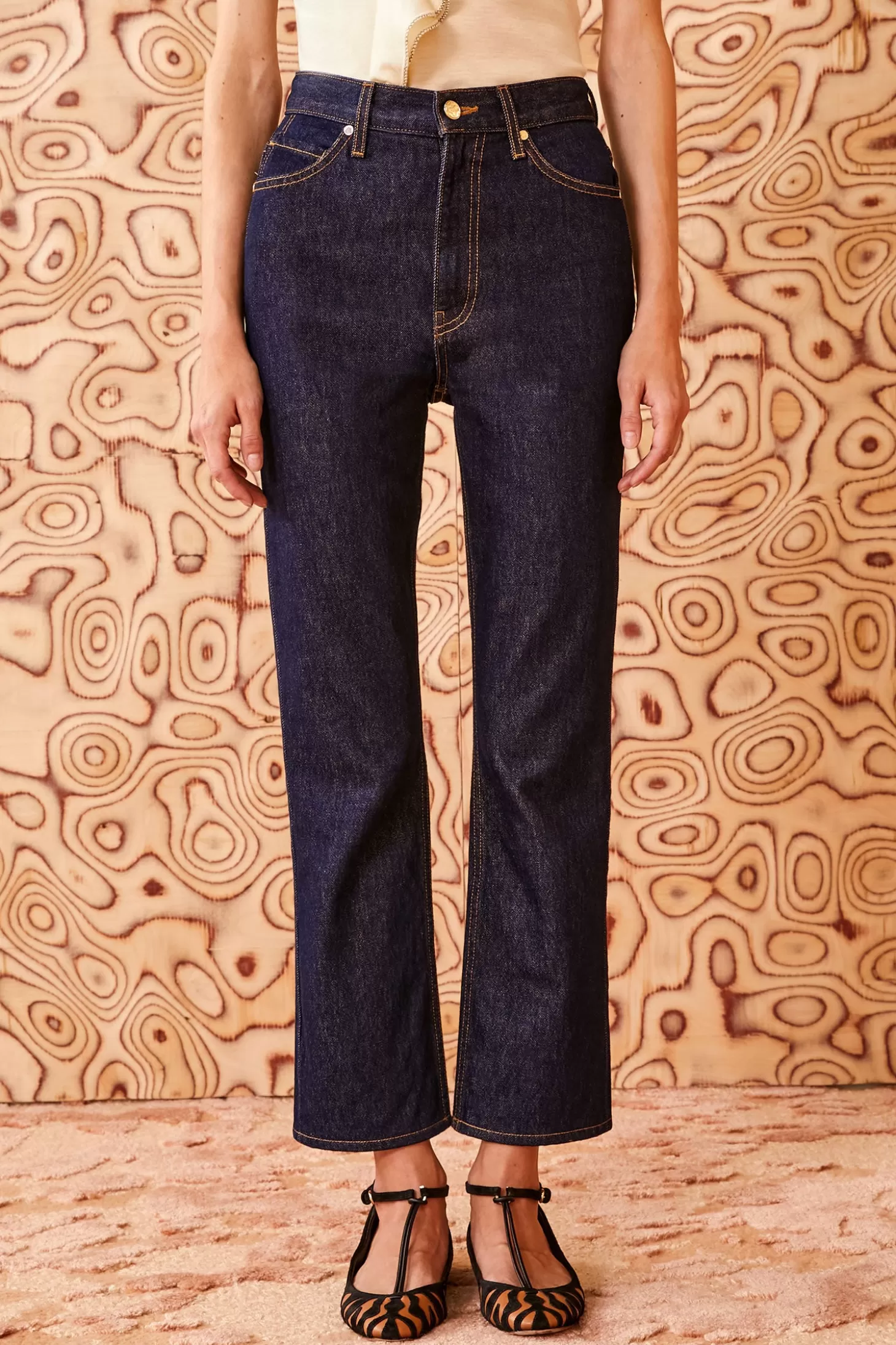 Best Sale Ulla Johnson The Cropped Agnes Jean Tigris Rigid Wash