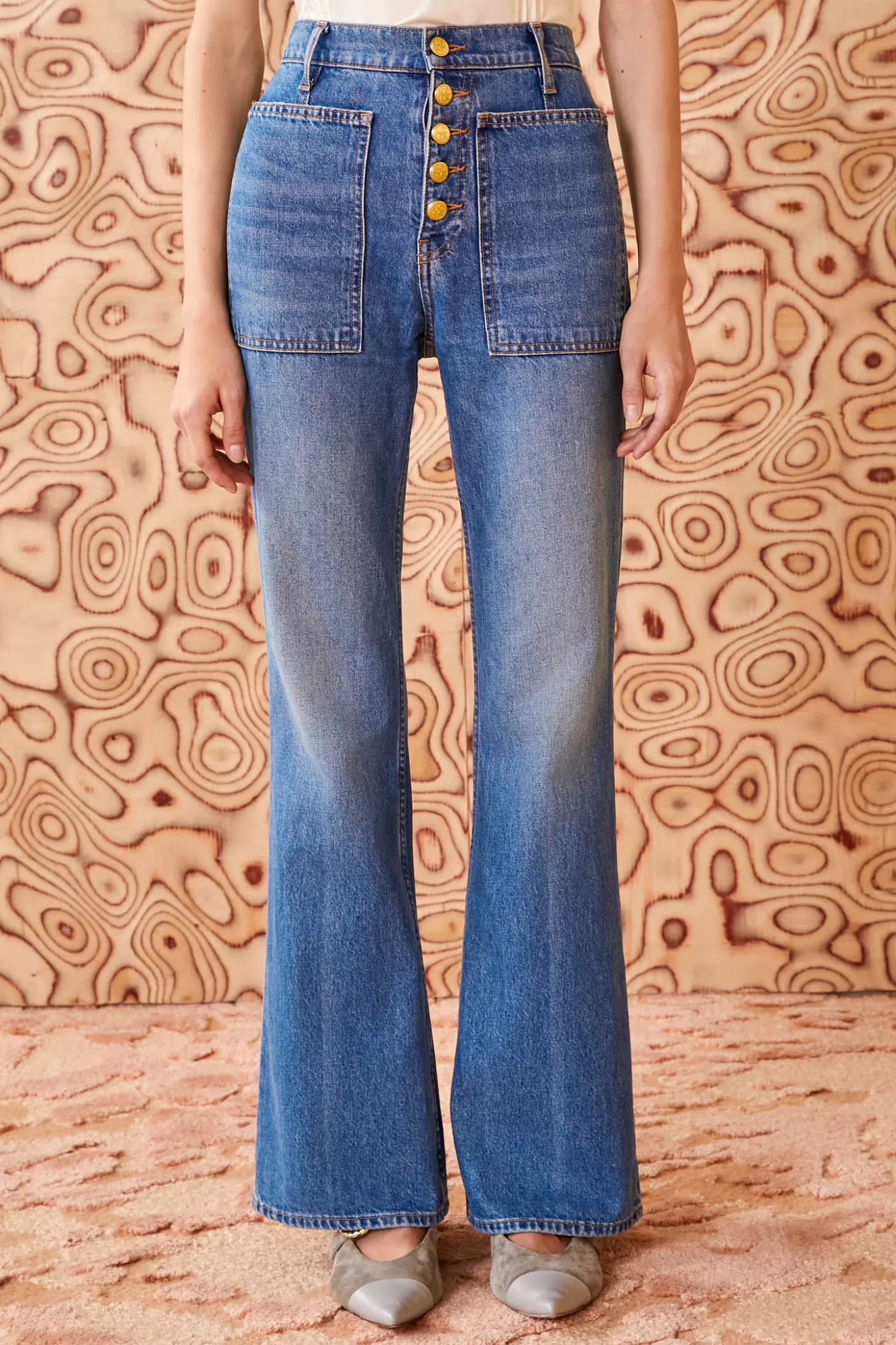 Outlet Ulla Johnson The Lou Jean Danube Medium Indigo Wash